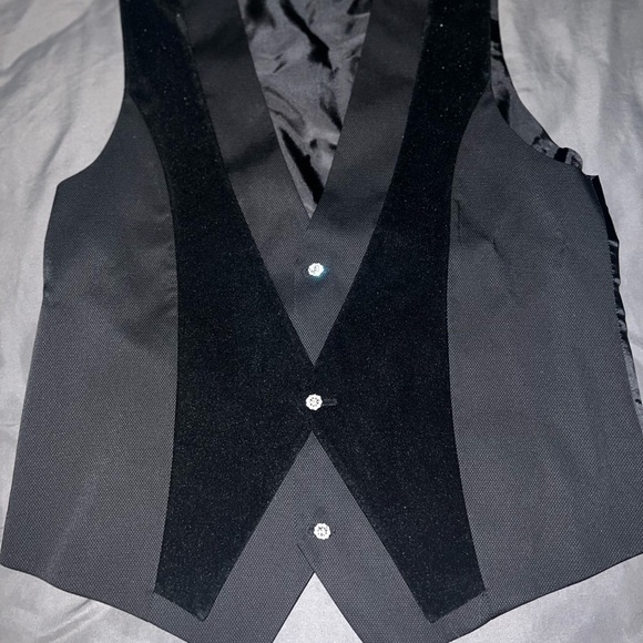 Mens Black Rhinestone Prom Suit - Picture 5 of 7